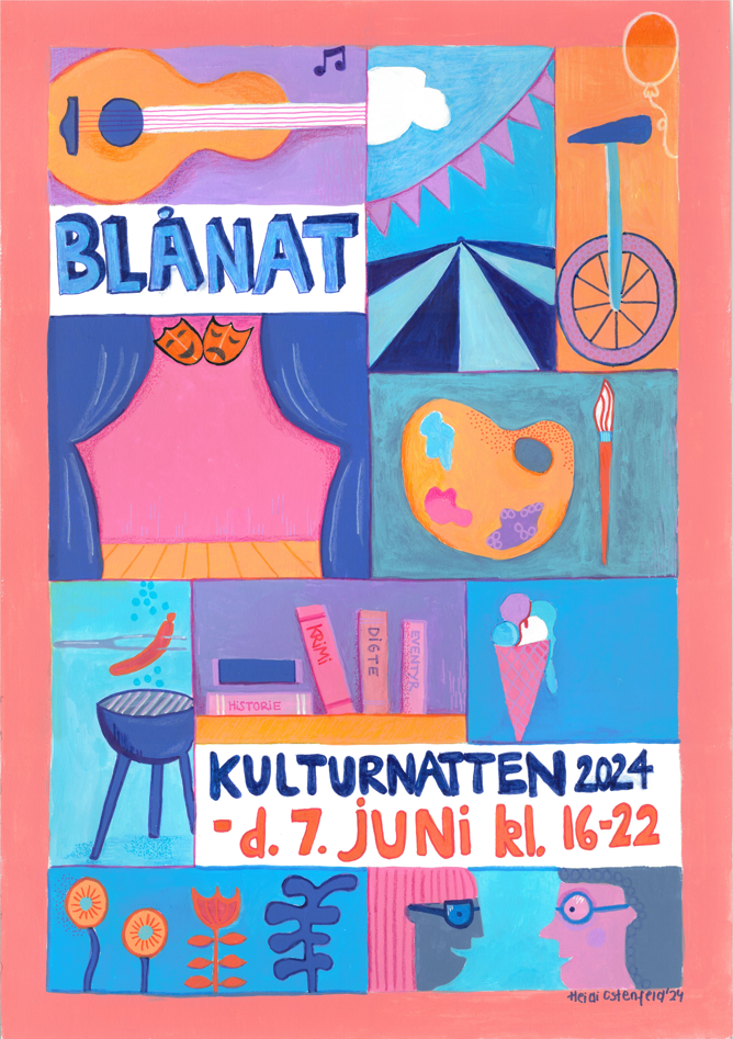 Plakat til Blå Nat 2024